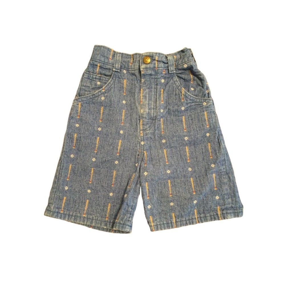 Vintage OshKosh shorts boys girls embroidered baseball novelty USA
